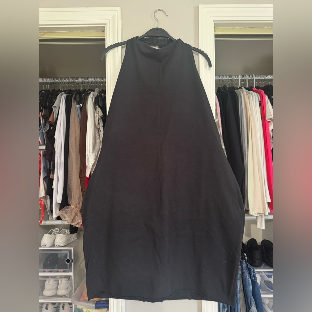SKIMS Black Sleeveless Boxy Backless Dress